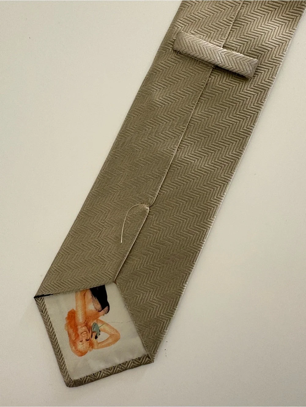 Dolce & Gabbana Beige Chevron Silk Scarf / Tie Accessory